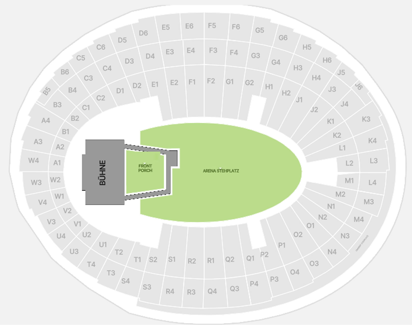 Olympiahalle Munich at Olympiapark Munchen, Complex, Munich, Germany Seating Plan