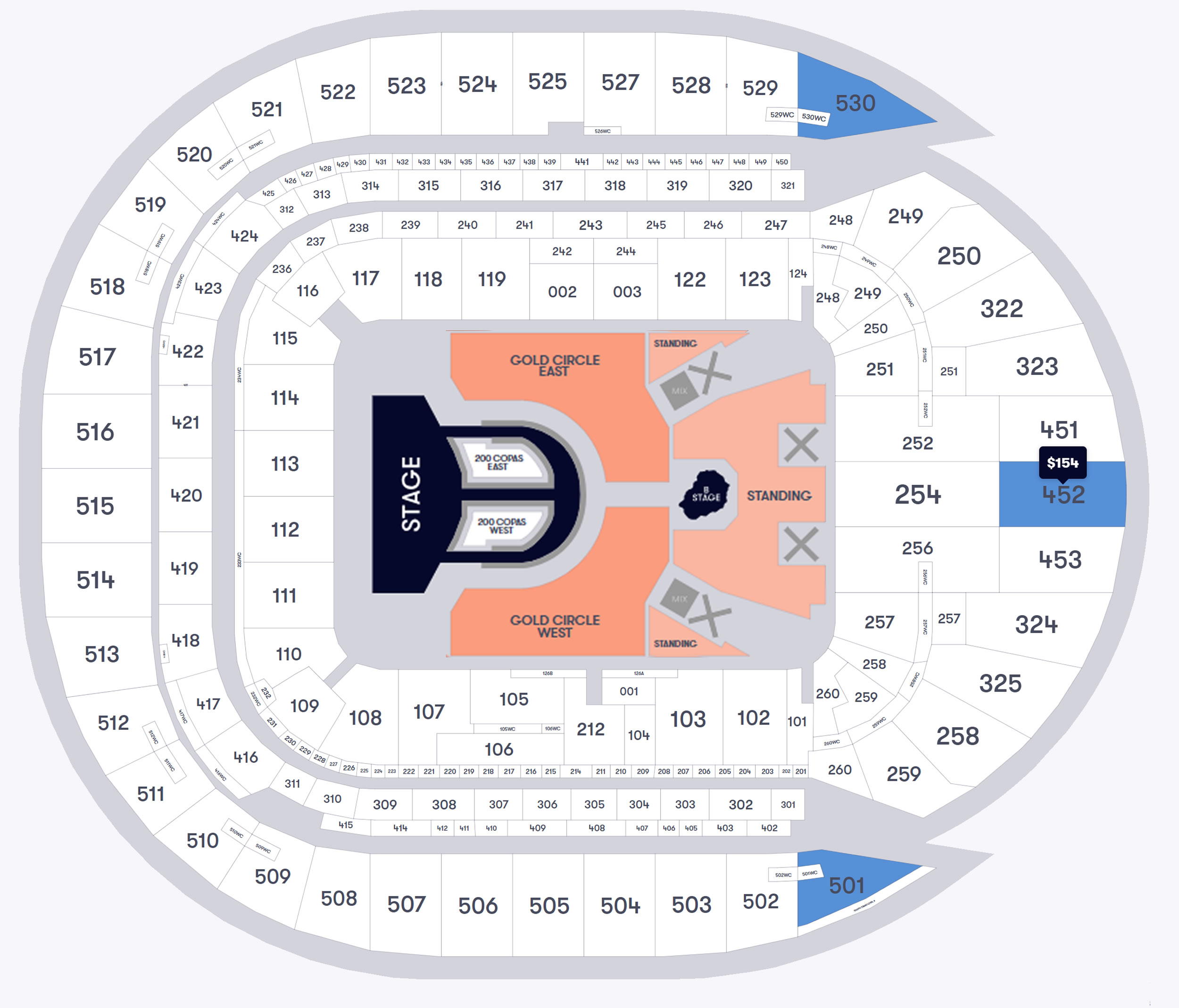 Tottenham Hotspur Stadium, Tottenham, London, United Kingdom Seating Plan