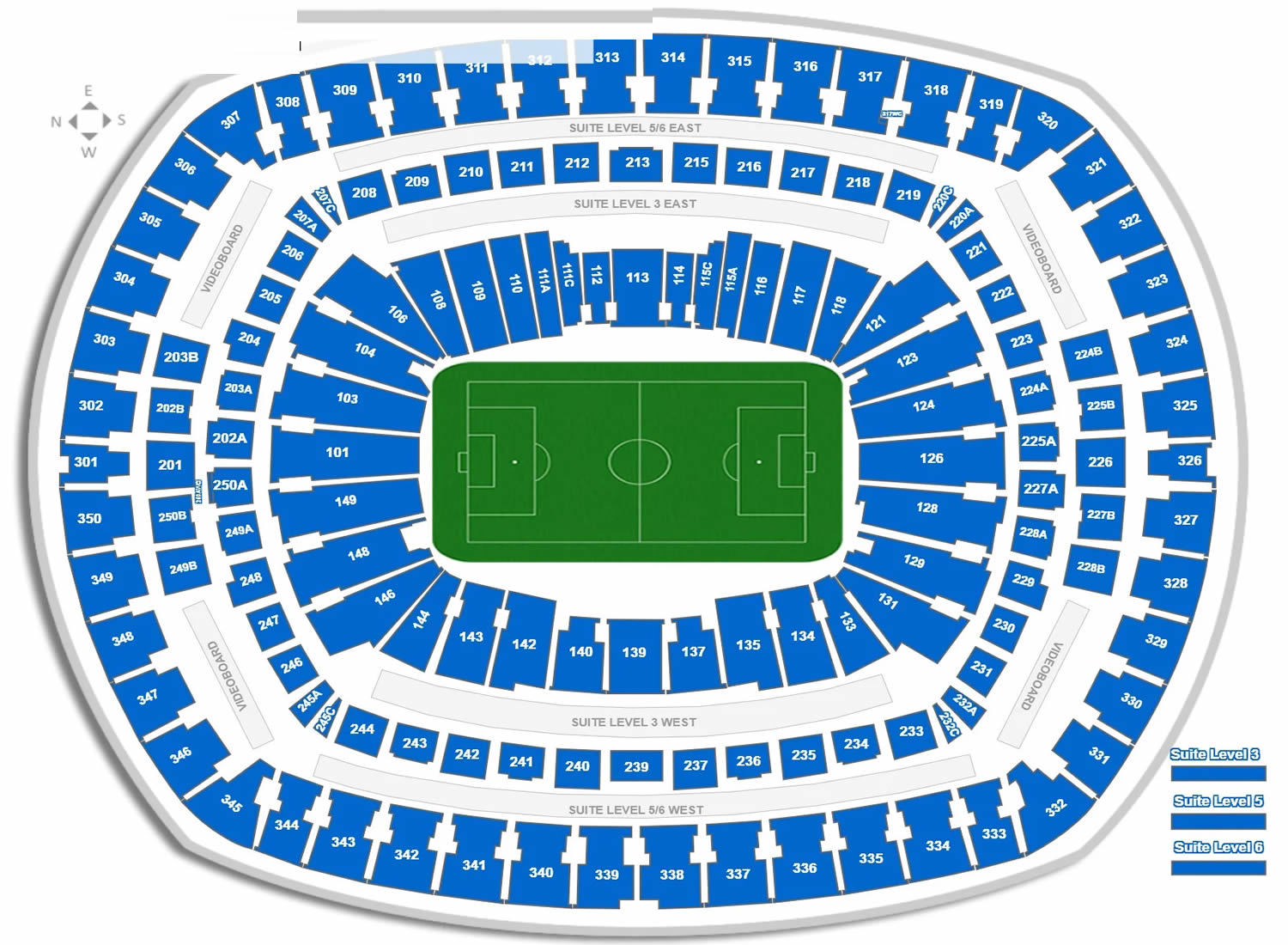 MetLife Stadium, New Jersey, United States Seating Plan
