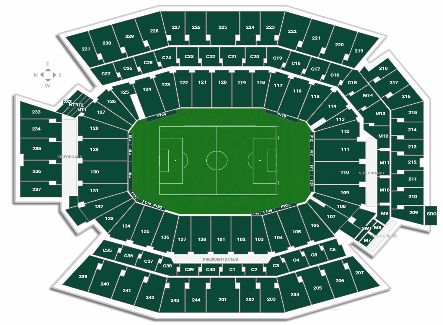 Lincoln Financial Field, Philadelphia, Pennsylvania, United States Seating Plan