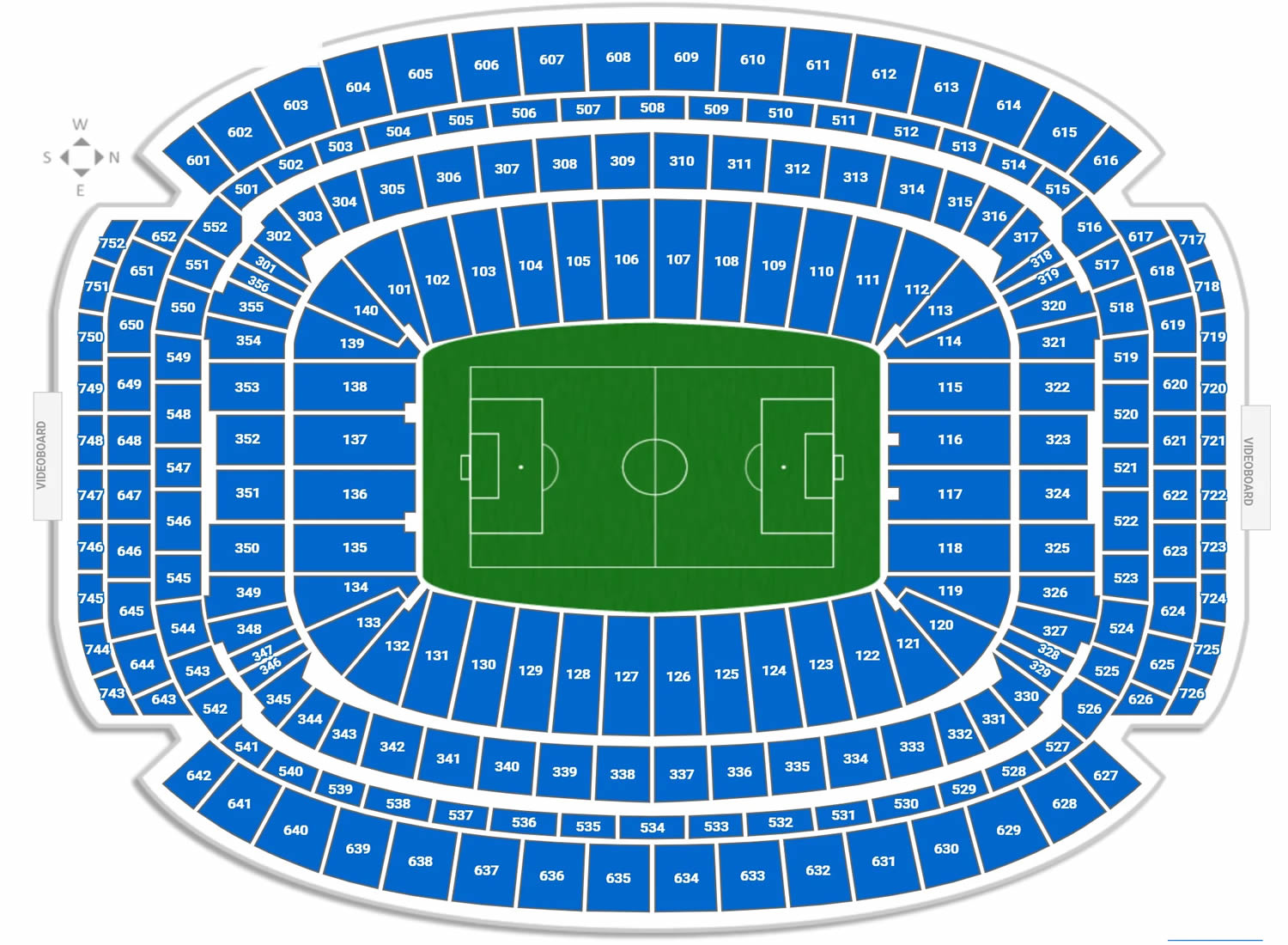 NRG Stadium, Houston, Texas, United States Seating Plan