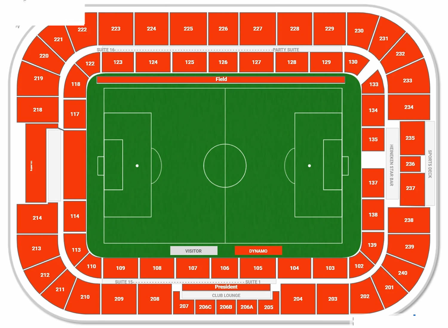 Estadio BBVA, Guadalupe, Monterrey, Mexico Seating Plan