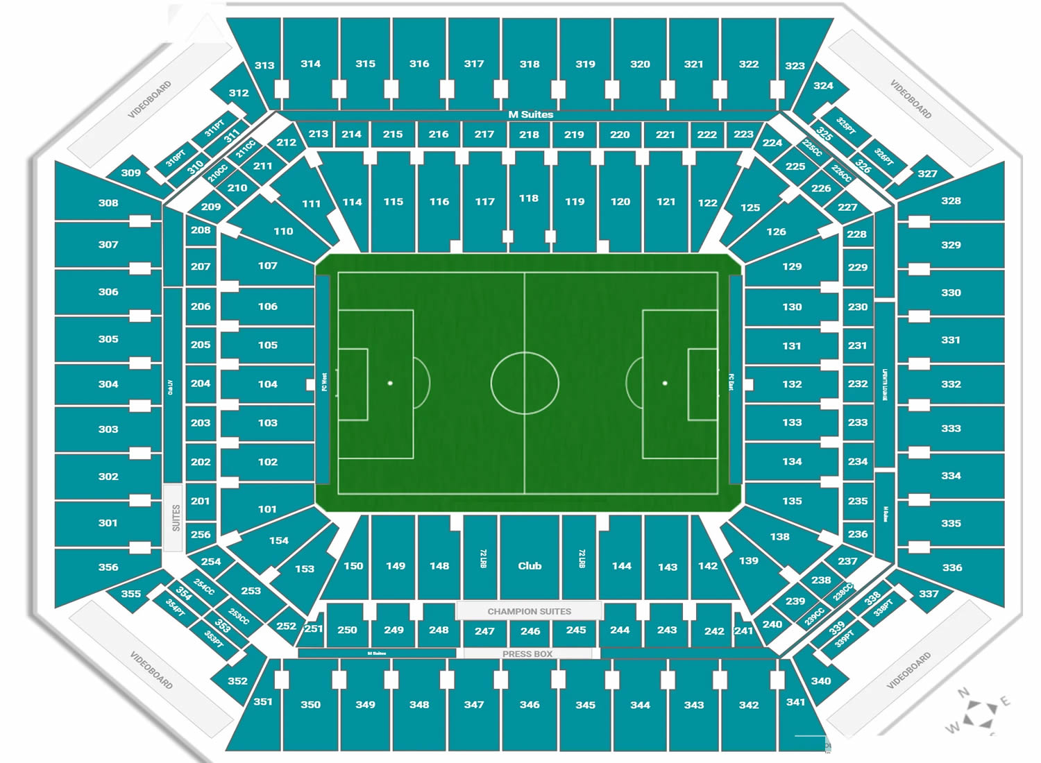 Hard Rock Stadium, Miami Gardens, Florida, United States Seating Plan