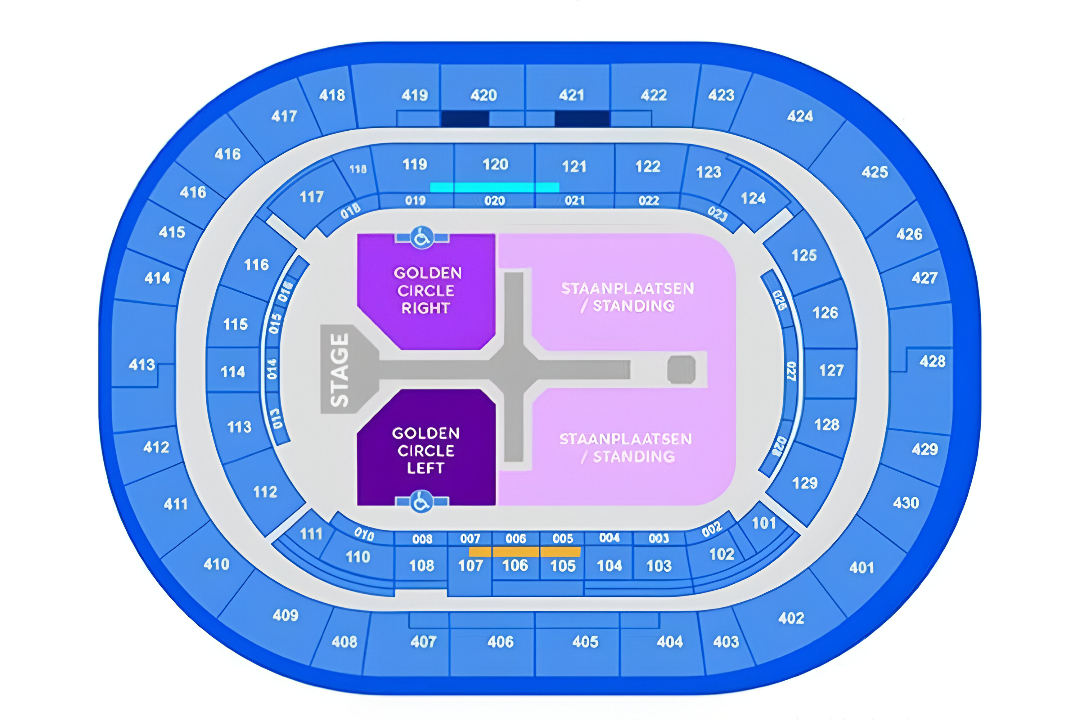 Johan Cruijff Arena, Amsterdam, North Holland, Netherlands Seating Plan