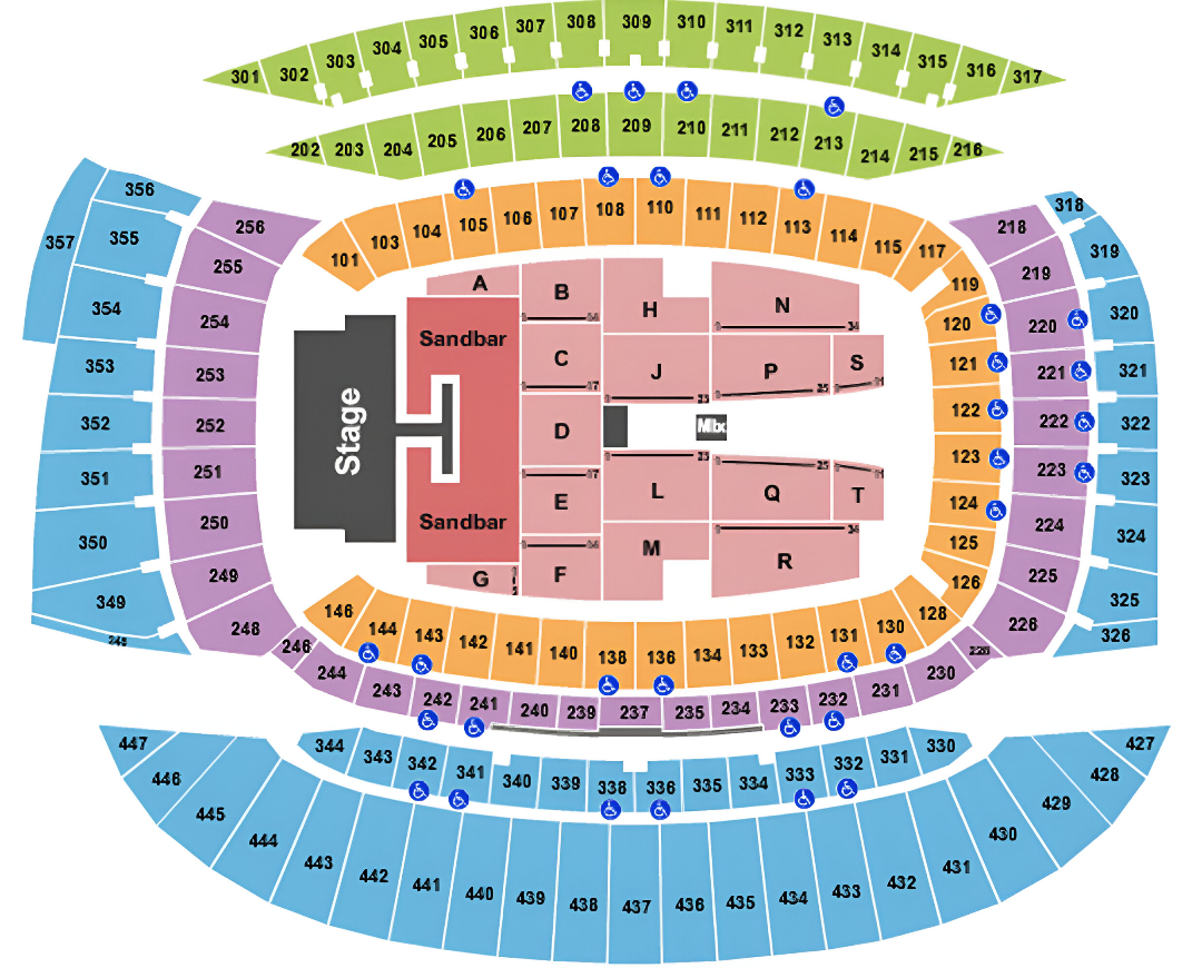 Soldier Field, Chicago, Illinois, United States Seating Plan