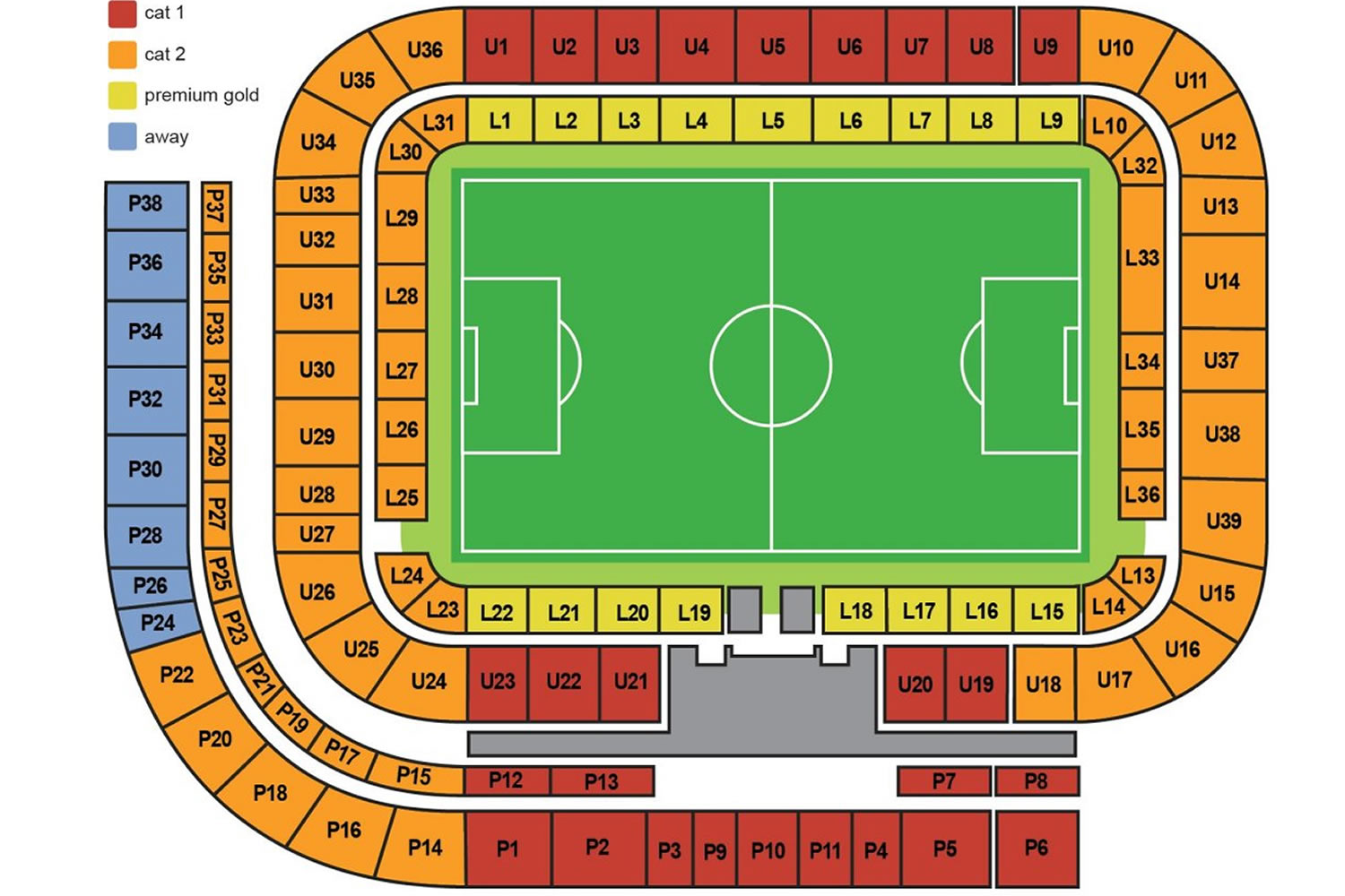 Stadium of Light, Sunderland, England, United Kingdom Seating Plan