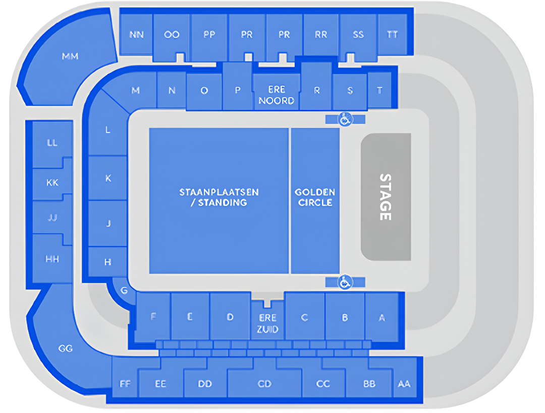 Philips Stadium, Eindhoven, Netherlands, Netherlands Seating Plan