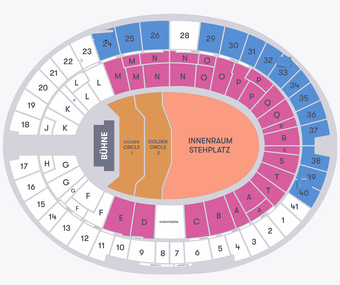 Olympiastadion, Berlin, Germany Seating Plan