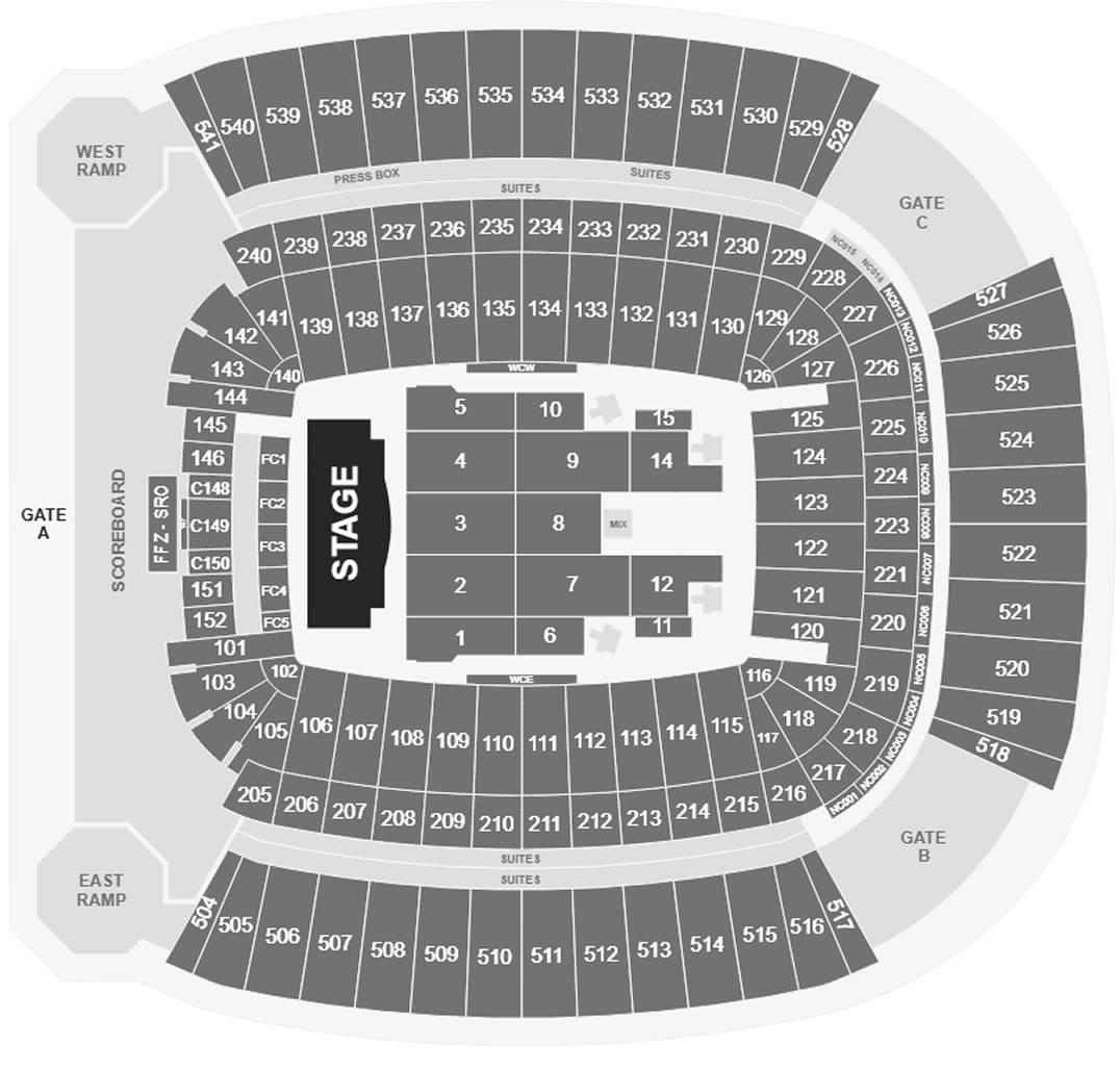 Acrisure Stadium, Pittsburgh, Pennsylvania, United States Seating Plan