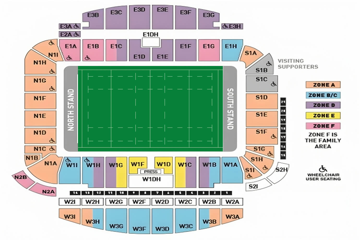 Brighton and Hove Albion Stadium, Brighton, England, United Kingdom Seating Plan