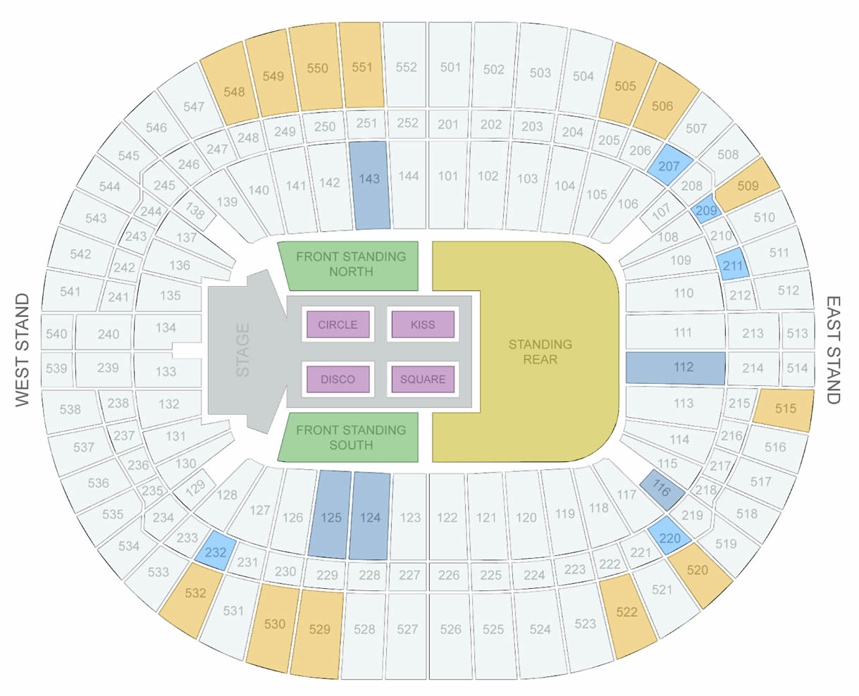 Wembley Stadium, London, England, United Kingdom Seating Plan