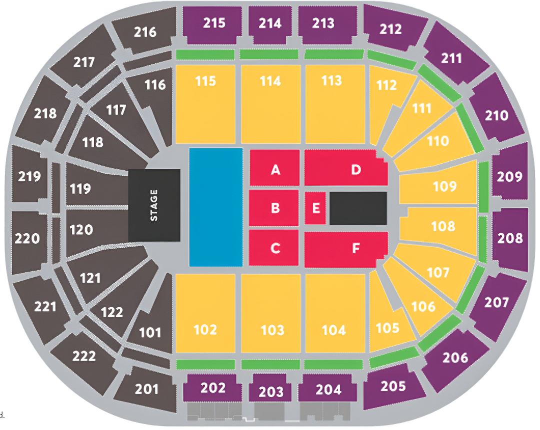 AO Arena, Manchester, England, United Kingdom Seating Plan