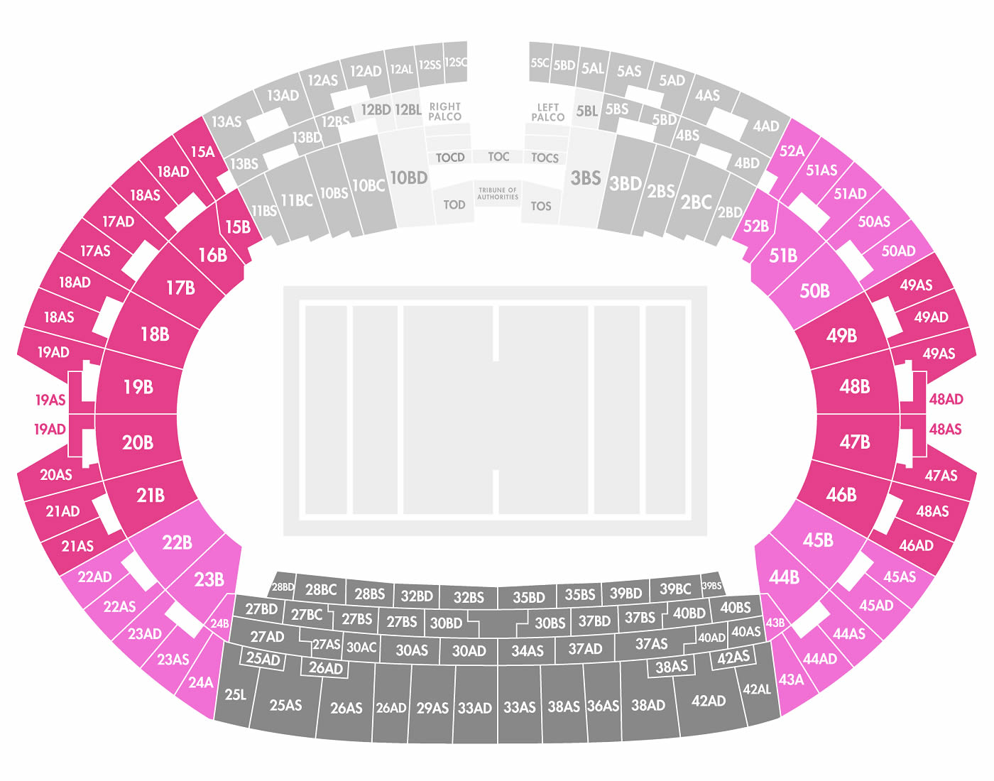 Stadio Olimpico, Rome, Italy Seating Plan