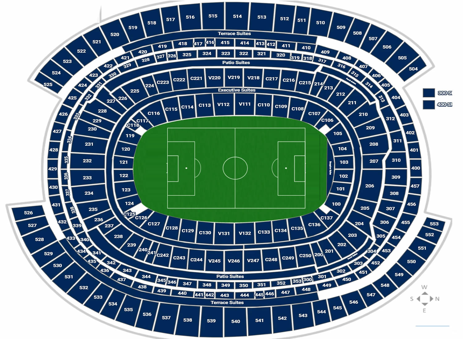 Los Angeles Stadium, Inglewood, California, United States Seating Plan