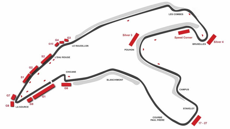 Circuit de Spa-Francorchamps, Stavelot, Belgium Seating Plan