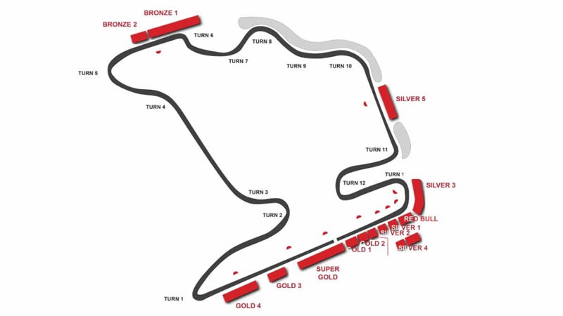 Hungaroring , Budapest, Hungary Seating Plan