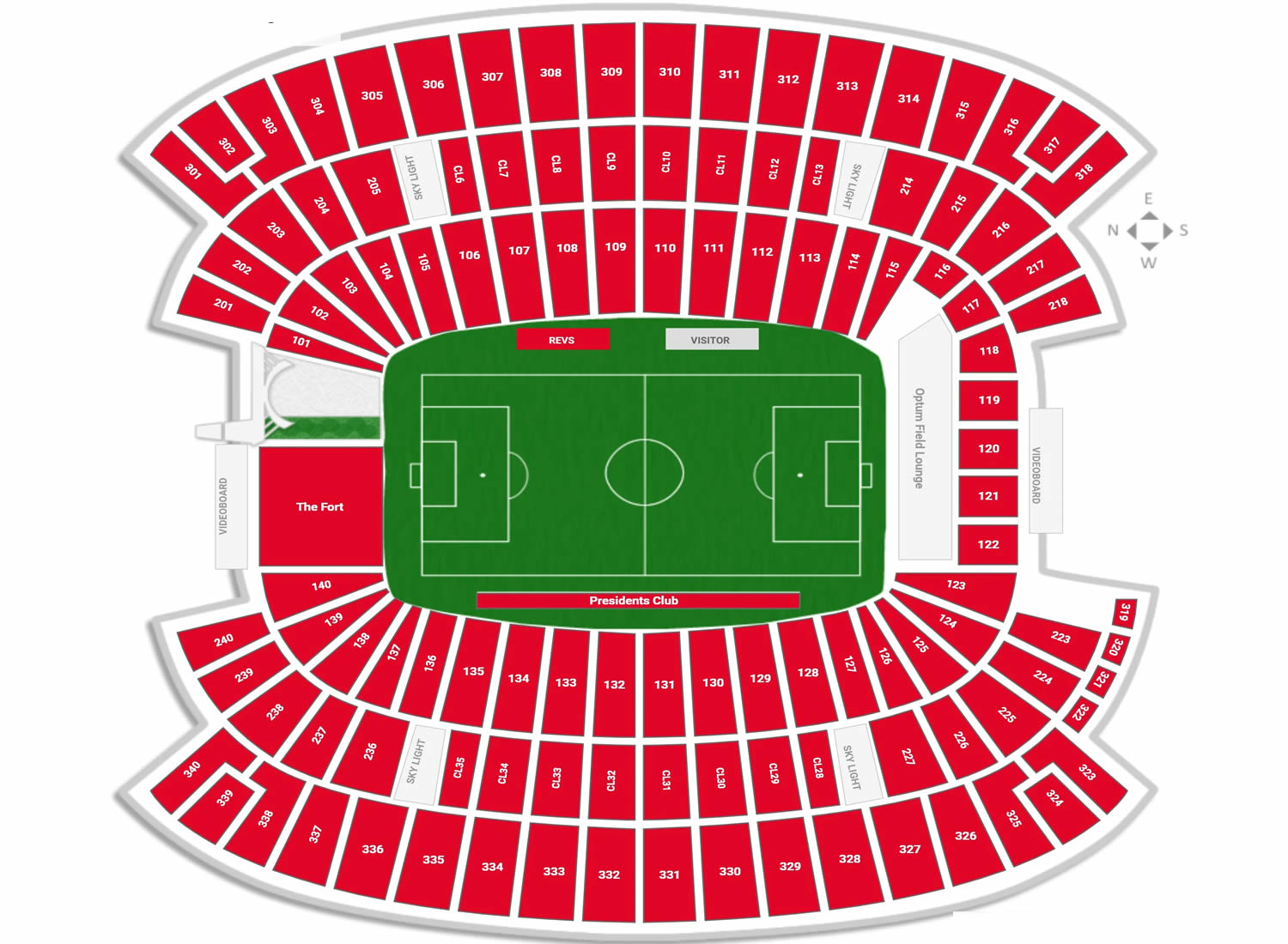 Gillette Stadium, Foxborough, Boston, United States Seating Plan