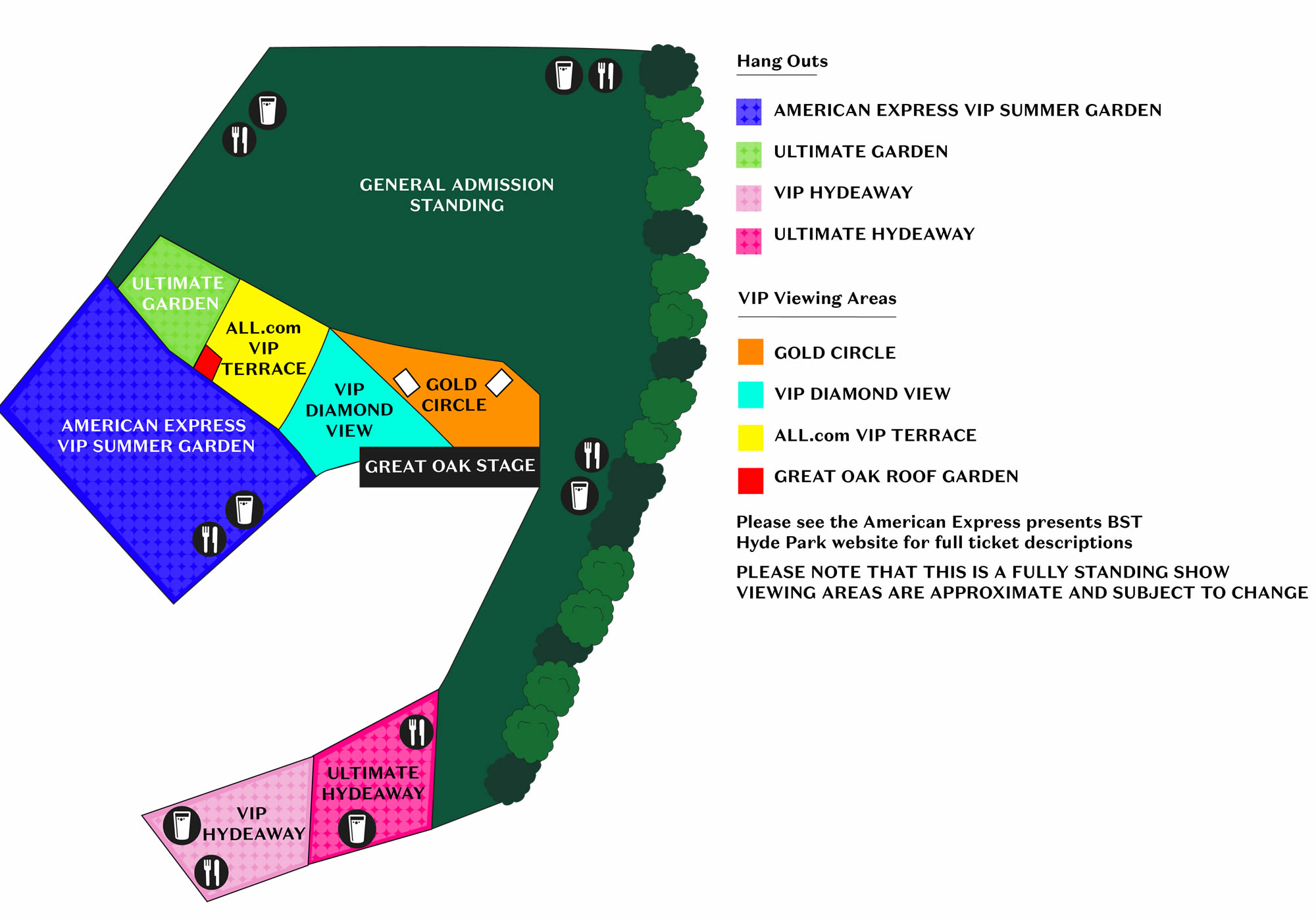 Hyde Park, London, England, United Kingdom Seating Plan